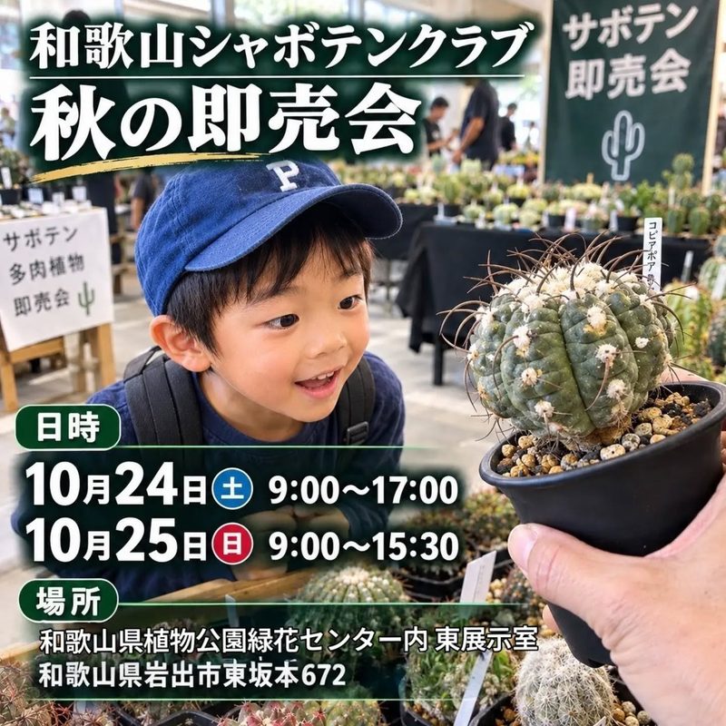 秋のサボテン即売会(和歌山県植物公園緑花センター)
